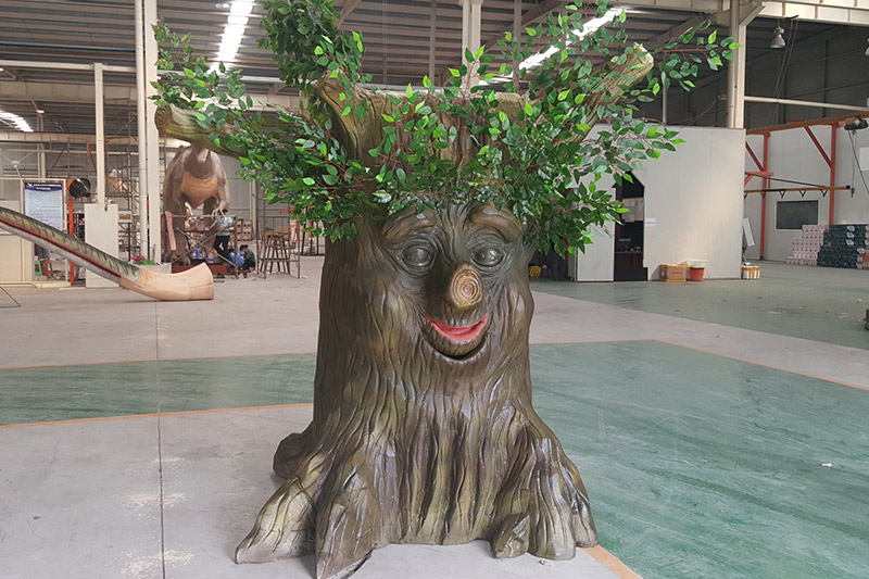 說話樹制作現(xiàn)場，仿真植物仿真樹