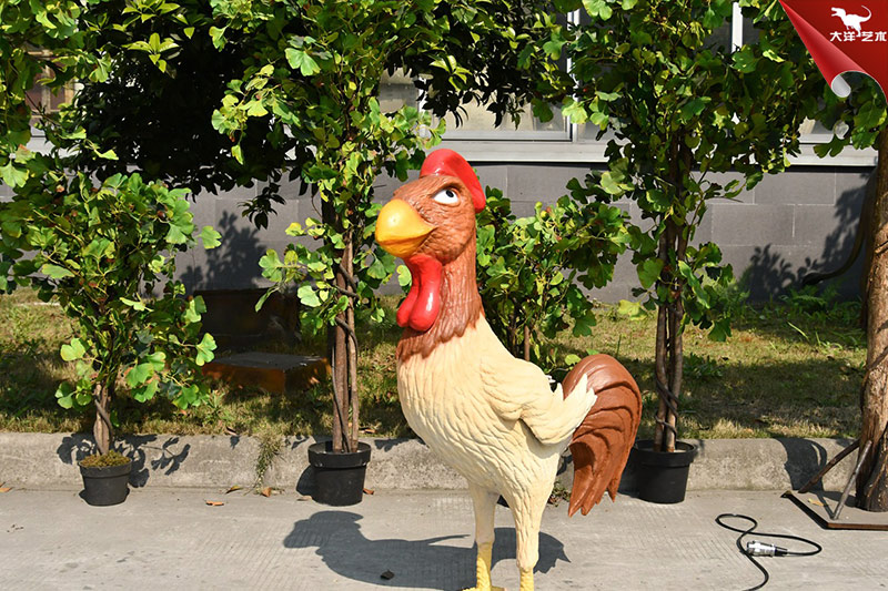 卡通動物雕塑，仿真公雞